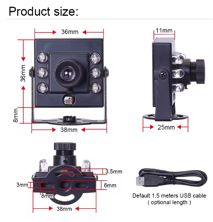 500W Pixel Facial Recognition Night Vision Camera Module
