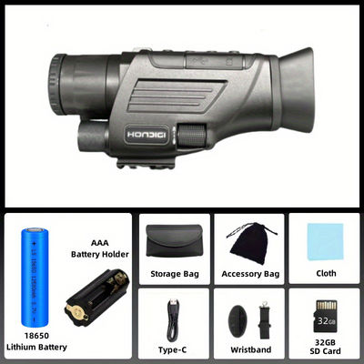 5X Optical Magnification Night Vision Monocular with Infrared Illuminator