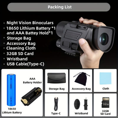 5X Optical Magnification 850NM IR Night Vision Monocular with 1920*1080 Video Resolution