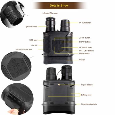 2X Magnification Night Vision Binoculars with 3W 850mm IR LED