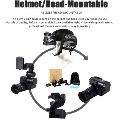 120x80x59mm Military Helmet Mounted Night Vision Goggles Wifi IR 1080p Hd