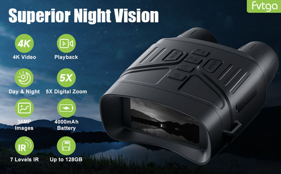 Light Infrared Night Vision Goggles Binoculars For Hunting Customer Logo And Color 6.0V