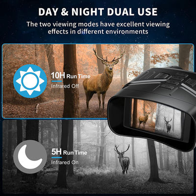 155x120x60mm IR Nv4000 4k HD Night Vision Binocular Goggles Build In 4000mha Batteries