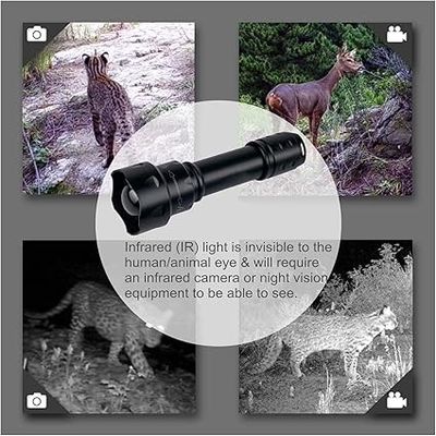 IR Flashlight Torch 850nm Battery Powered with Charger Maximize Your Performance