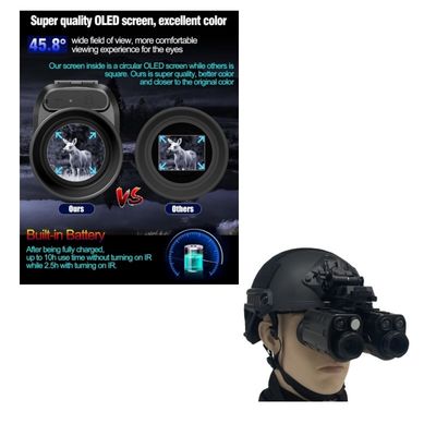 NVG07S Infrared Night Vision Goggles With 25MM Objective Lens 4K Video Resolution
