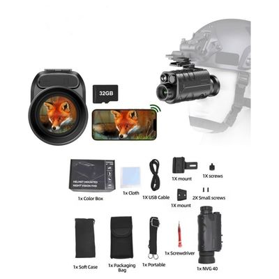 9million Photographic Image Resolution 31mm IR LED Night Vision Goggles 1080P