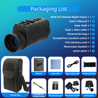 Enhanced Helmet Mountable Night Vision Monocular  Dual Infrared Optimal Visibility