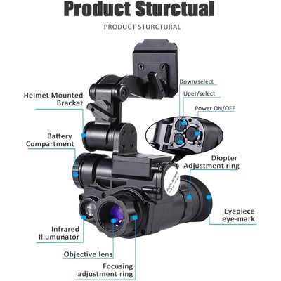 Military Infrared Night Vision Goggles Torches For Low Light Surveillance Reconnaissance