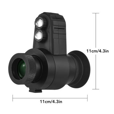 300-meter infrared monocular night vision device with digital reticle.