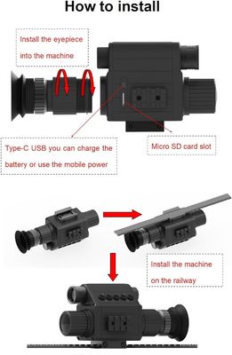 M5 Digital 1080P Day &amp; Night Vision Rifle Scope Hunting Monocular Camera with 850 or 940nm IR (M5-50-IR940-GP)