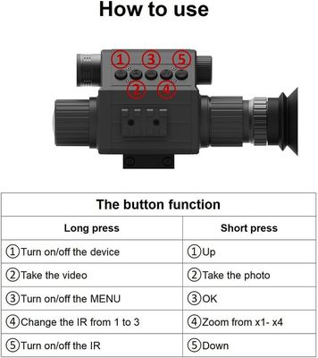 M5 Digital 1080P Day &amp; Night Vision Rifle Scope Hunting Monocular Camera with 850 or 940nm IR (M5-50-IR940-GP)