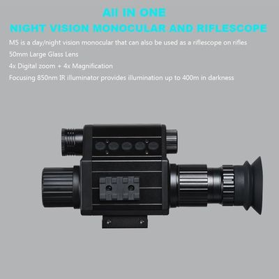 M5 Night Vision Scope, Infrared Digital Night Vision Monocular FHD 1080P Hunting Surveillance in Total Darkness, 32GB Memory Card for Photo and Video Storage