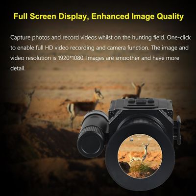 Digital Night Vision Monocular HD 1080P Infrared Night Vision Scope with 5X AI Zoom Video Recording, Hunting Night Vision Camera for Surveillance & Wildlife Observation