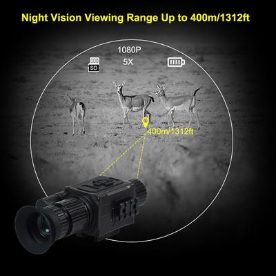 Digital Night Vision Monocular HD 1080P Infrared Night Vision Scope with 5X AI Zoom Video Recording, Hunting Night Vision Camera for Surveillance & Wildlife Observation