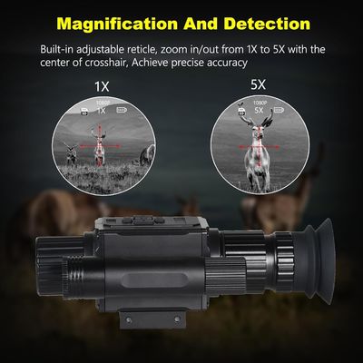 Digital Night Vision Monocular HD 1080P Infrared Night Vision Scope with 5X AI Zoom Video Recording, Hunting Night Vision Camera for Surveillance & Wildlife Observation