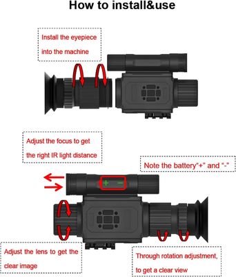 Digital Night Vision Monocular HD 1080P Infrared Night Vision Scope with 5X AI Zoom Video Recording, Hunting Night Vision Camera for Surveillance & Wildlife Observation