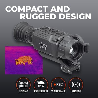 Vision Rattler V2 Thermal Imaging Rifle Scope for Hunting. High Resolution Thermal Scope with High Sensitivity Thermal Optics IR Vision riflescope. Waterproof & Durable Design