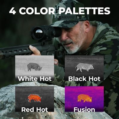 Vision Rattler V2 Thermal Imaging Rifle Scope for Hunting. High Resolution Thermal Scope with High Sensitivity Thermal Optics IR Vision riflescope. Waterproof & Durable Design