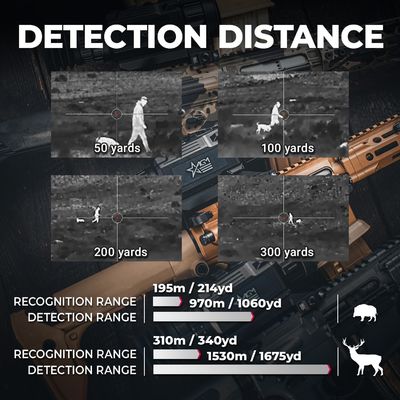 Vision Rattler V2 Thermal Imaging Rifle Scope for Hunting. High Resolution Thermal Scope with High Sensitivity Thermal Optics IR Vision riflescope. Waterproof & Durable Design