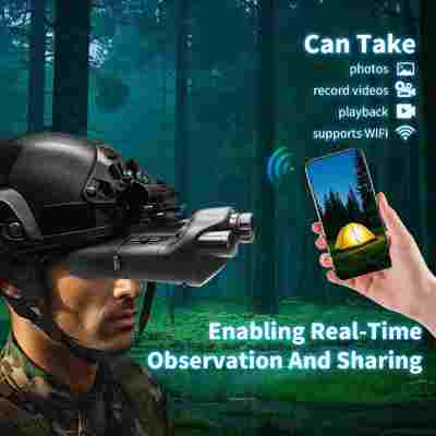 6000mAh Battery & Laser Rangefinder Night Vision Binocular with 30MP Photos