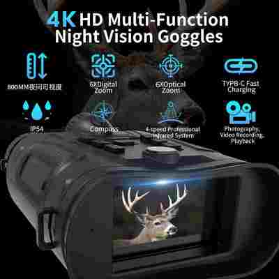 4K/40MP Recording with Electronic Compass & Weather-Resistant IP54 Design